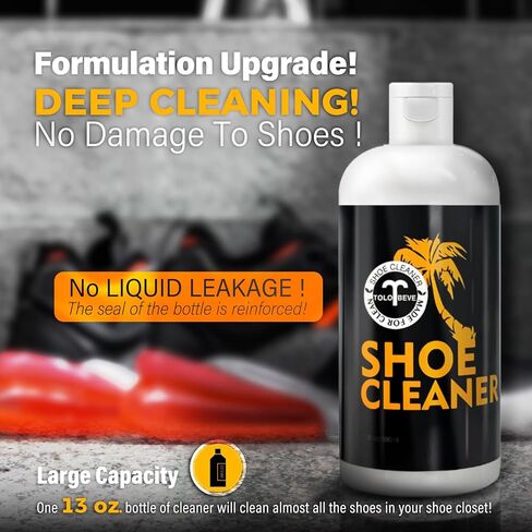 مجموعة تنظيف الاحذية مع زجاجة وفرشاة - 12 اونصة, شفاف in Kuwait