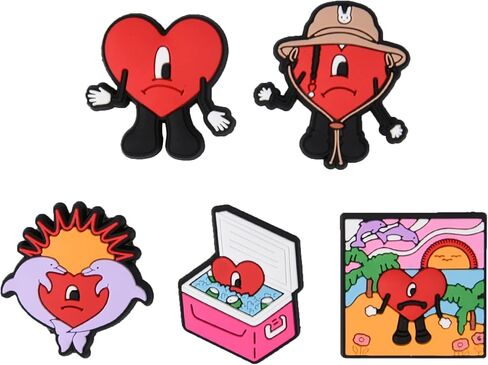 XQNB Lot of 25, 50, 100pcs Random Different Shoe Charms Shoes Decoration for Kids Boys Girls Men Women Party Birthday Gifts in Kuwait