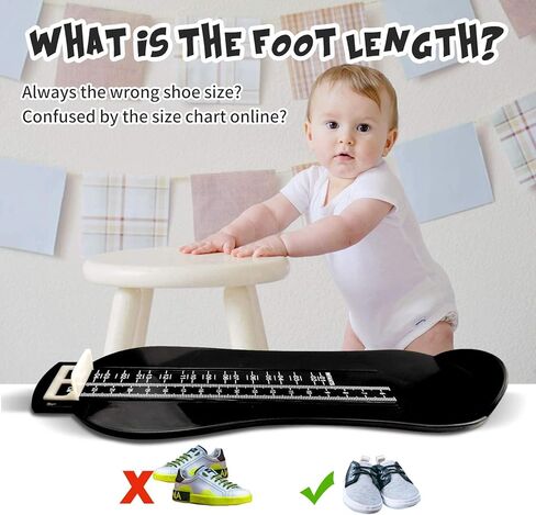 pozzolanas Foot Measurement Device Shoe Size Measuring Devices for Adults and Kids with Soft Tape Measure US Standard in Kuwait