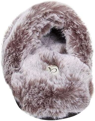 Jessica Simpson womens Comfy Faux Fur House Slipper Scuff Memory Foam Slip on Anti-skid SoleSlipper in Saudi Arabia