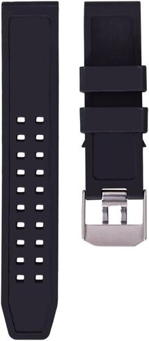 23mm Rubber Watch Band Strap Fits Luminox 3050 8800 and 3950 Series with Black Double Prong Clasp in Saudi Arabia