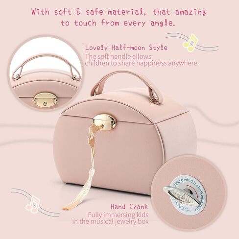 Vlando Kids Musical Jewelry Box for Girls with Drawer, Music Box with Ballerina and Stickers for Birthday Bedroom Decor, Gifts for Girls Kids Christmas Thanksgiving Gifts 2023 - Blue in Kuwait