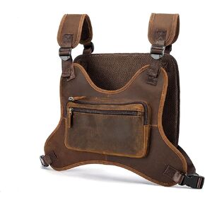 Handadsume سميكة مجنون الحصان الجلود مثلث Crossbody الرافعة حقيبة صدر للرجال السفر حقيبة كتف واحدة Daypack للرجال الذكور 3028 in Kuwait
