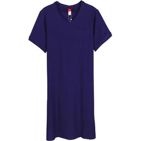 قميص نوم رجالي من القطن بأكمام قصيرة، قميص نوم مريح ناعم ومسامي in Kuwait