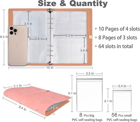 Jewelry Organizer, 2 Pack Jewelry Storage Book with Pockets, Foldable Earrings Travel Album, PU Leather Accessories Holder Booklet for Bracelets Necklace Rings (128 Grids+128 Anti-Oxidation PVC Bags) in Kuwait
