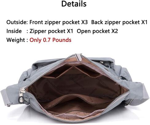 MINTEGRA Crossbody Bag for Women Nylon Waterproof Shoulder Purse Messenger Bag Lightweight Pocketbooks in Kuwait