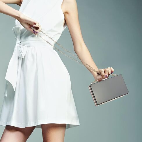 حقيبة يد نسائية شفافة من الأكريليك من WJCD، حقيبة يد كتف مع حزام سلسلة ذهبي قابل للإزالة in Kuwait