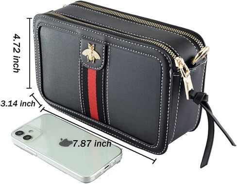 محفظة Beatfull Designer Bee Crossbody للنساء من جلد البولي يوريثان حقيبة كتف كاميرا Clucth in Kuwait