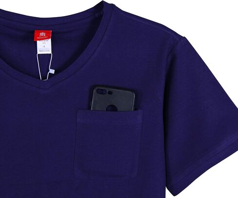 قميص نوم رجالي من القطن بأكمام قصيرة، قميص نوم مريح ناعم ومسامي in Kuwait