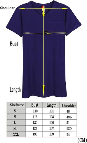قميص نوم رجالي من القطن بأكمام قصيرة، قميص نوم مريح ناعم ومسامي in Kuwait