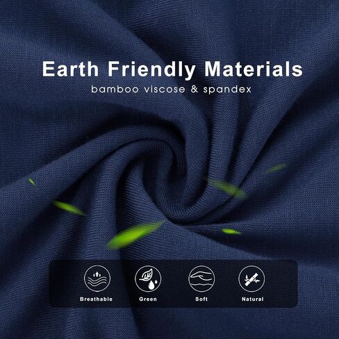 BAMBOO COOL Men’s Pajama Shorts Soft Bamboo Viscose Sleep Shorts Comfy Lounge Pajama Bottoms with Pockets in Kuwait