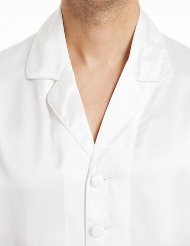LilySilk بيجامة حريرية للرجال Real 100 لينة التوت رجالي بيجامة حريرية مجموعة خفيفة الوزن ذكر Pjs (16 مللي متر/19 مللي متر) in Kuwait