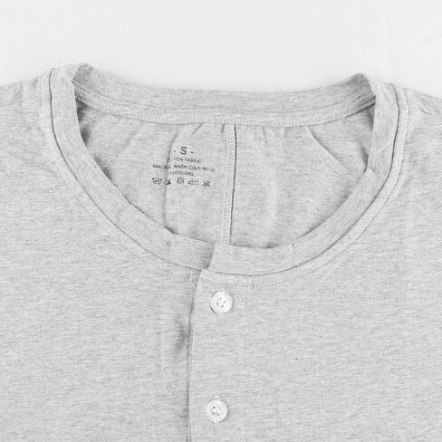 بيجامة رجالي من GYMAPE بأكمام قصيرة من قطعة واحدة من قطعة واحدة من قطعة واحدة من ملابس Onesie Henley المصنوعة من القطن القابل للتمدد in Kuwait