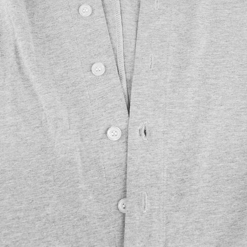 بيجامة رجالي من GYMAPE بأكمام قصيرة من قطعة واحدة من قطعة واحدة من قطعة واحدة من ملابس Onesie Henley المصنوعة من القطن القابل للتمدد in Kuwait