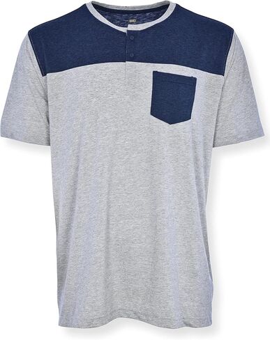 Hanes Men's Short Sleeve Henley Sleep Shirt in Saudi Arabia