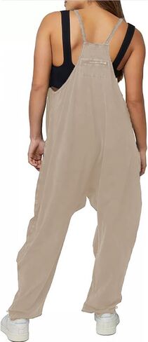 HAILTH Rompers for Women Casual Summer Jumpsuits Sleeveless Loose Spaghetti Strap Overalls Jumpers in Kuwait