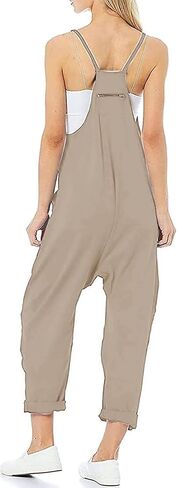 HAILTH Rompers for Women Casual Summer Jumpsuits Sleeveless Loose Spaghetti Strap Overalls Jumpers in Kuwait