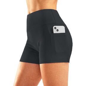 Pudolla Womens Swim Shorts High Waisted Bathing Bottom Shorts Tummy Control Board Swimsuit with Pockets in Kuwait