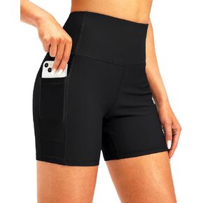 Soothfeel Women's High Waisted Swim Board Shorts 5 Inch UPF 50+ Tummy Control Bathing Suit Bottoms for Women with Pockets