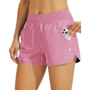 Willit Women's 3" Swim Board Shorts Swimming Bottoms with Brief Liner Quick Dry UPF 50+ in Saudi Arabia