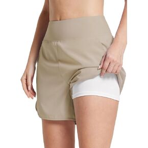 BALEAF Women's 5" Swim Shorts High Waisted Board Shorts Quick Dry Swimming Bottoms Trunks UPF 50+ Beach Shorts with Liner