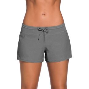 Aleumdr Womens 3" Waistband Swimsuit Bottom Boy Shorts Swimming Panty(Available in Plus)