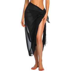 Ekouaer ملابس السباحة النسائية Sarong Coverups الشيفون طويل بيكيني يلتف شير شاطئ ثوب السباحة التستر in Kuwait