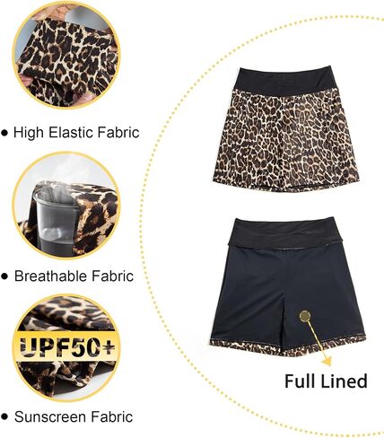 Tournesol Women's 5" Swim Shorts High Waisted Swimsuit Bottoms Cross Waist Bathing Suit Swimwear Boy Shorts with Pocket in Kuwait