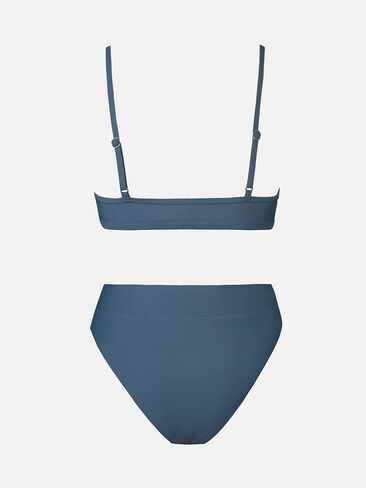 CUPSHE Bikini Set for Women Two Piece Swimsuits Cut Out High Waisted Scoop Neck V Cut Bottom in Kuwait
