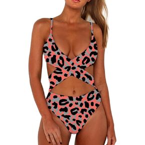 CHYRII Women's Sexy Criss Cross High Waisted Cut Out One Piece Monokini Swimsuit