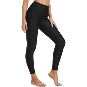 Mycoco Women's High Waisted Swimming Pants Tummy Control Athletic Swim Leggings