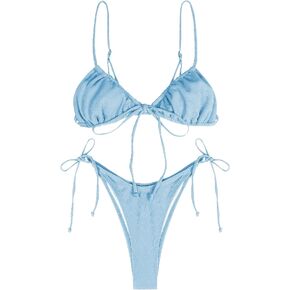 ZAFUL Womens High Cut Thong Bikini Set Swimsuits Cami String Sexy Bathing Suit in Saudi Arabia