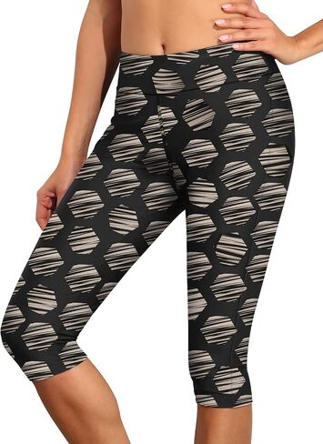 Septangle Women's Swim Bottom Mid Waist UPF 50+ Swimwear Rash Guard Sport Leggings in Kuwait