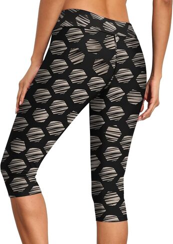 Septangle Women's Swim Bottom Mid Waist UPF 50+ Swimwear Rash Guard Sport Leggings in Kuwait