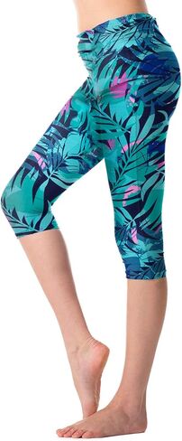 بنطال سباحة للسيدات من KEEPRONE للسباحة بطول الركبة وحزام خصر مطوي جانبيًا in Kuwait