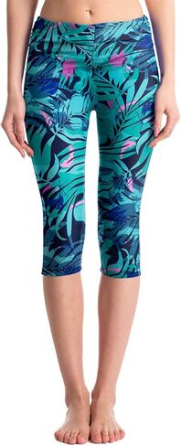 بنطال سباحة للسيدات من KEEPRONE للسباحة بطول الركبة وحزام خصر مطوي جانبيًا in Kuwait