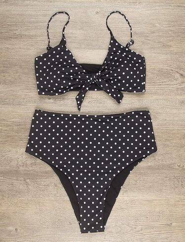 Blooming Jelly Womens High Waisted Bikini Set Tie Knot High Rise Two Piece Swimsuits Bathing Suits in Kuwait