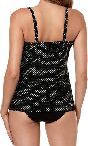 Miraclesuit ملابس السباحة النسائية دبوس نقطة الحب عقدة العنق على شكل قلب كامل التمثال دعم Underwire البرازيلي Tankini ثوب السباحة أعلى in Kuwait