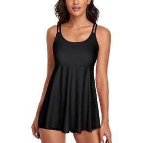 UNIQWETO ملابس سباحة تانكيني للتحكم في البطن للنساء مكونة من قطعتين بيكيني لباس سباحة بدون أكمام مع شورت للأولاد ملابس سباحة in Kuwait