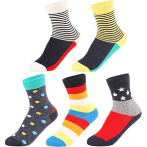 SUNBVE Kids Boys Soft Fashion Cotton Dress Socks Gift in Kuwait