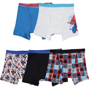 تتوفر مجموعات متعددة من الملابس الداخلية للأولاد من Spiderman مع مطبوعات Spiderverse وكلاسيكية بمقاسات 4 و6 و8 و10 و12 in Kuwait