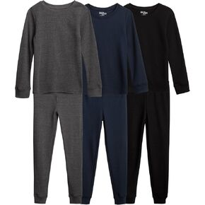 ملابس داخلية حرارية للأولاد Galaxy من Harvic - مجموعة طويلة من نسيج الوافل مكونة من 6 قطع (طفل صغير/صبي) in Kuwait