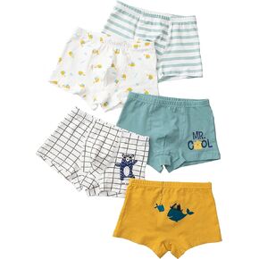 Core Pretty Toddler Boxer Briefs Cotton Boys Underwear Kids Underpants Size 3-12Years (Pack of 5) in Saudi Arabia