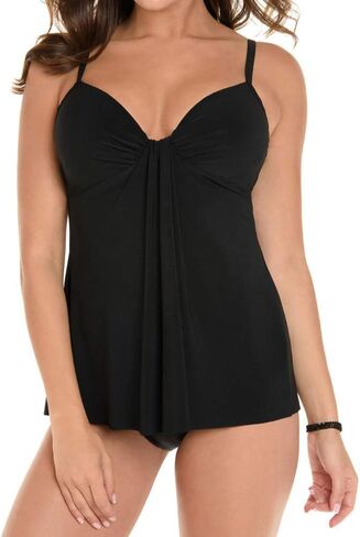 Miraclesuit Women's Swimwear Marina Sweetheart Neckline Underwire Bra Tankini Bathing Suit Top in Kuwait
