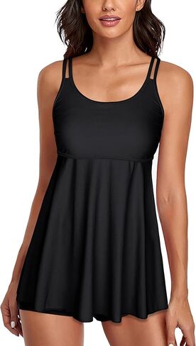 UNIQWETO ملابس سباحة تانكيني للتحكم في البطن للنساء مكونة من قطعتين بيكيني لباس سباحة بدون أكمام مع شورت للأولاد ملابس سباحة in Kuwait