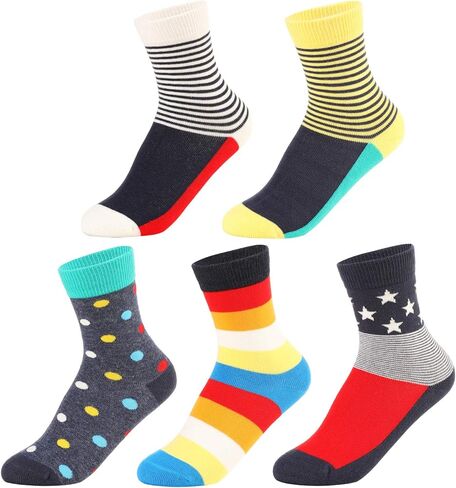 SUNBVE Kids Boys Soft Fashion Cotton Dress Socks Gift in Kuwait