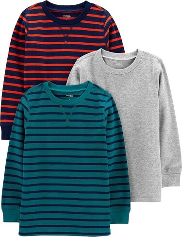 Simple Joys by Carter's Boys' Thermal Long-Sleeve Shirts, Pack of 3 in Saudi Arabia