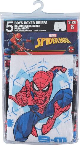 تتوفر مجموعات متعددة من الملابس الداخلية للأولاد من Spiderman مع مطبوعات Spiderverse وكلاسيكية بمقاسات 4 و6 و8 و10 و12 in Kuwait