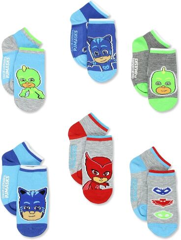 PJ Masks Boys Toddler Kids 6 Pack Gripper Quarter Socks in Saudi Arabia