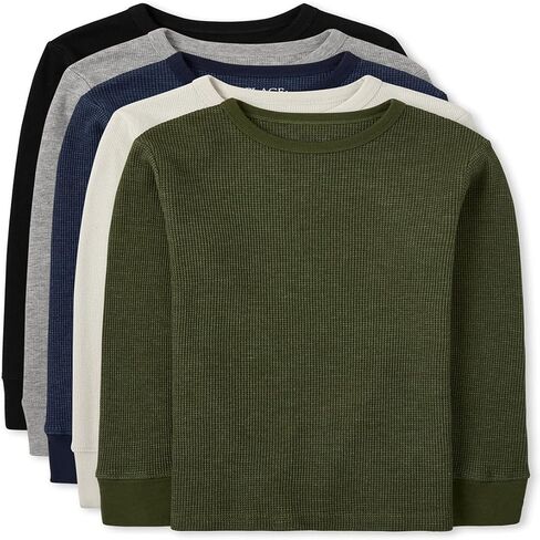 The Children's Place Boys' Long Sleeve Thermal Top 5-Pack in Saudi Arabia